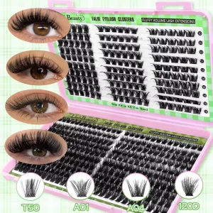 Large Capacity Lash Book FW04 DIY Segmented Lashes European-American Style Dense & Baby Curl