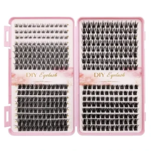 Large Capacity Lash Clusters Book 5 Styles Mixed 32 Rows Fluffy Wispy Faux Mink DIY Eyelash Extensions OEM Private Label