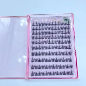 Large Capacity Press on Lash Clusters No Glue Self Adhesive Lashes Glue Free Diy Cluster Eyelashes Extension