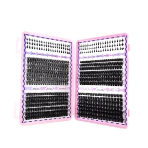 Large Eyelash Book Lower Lashes 60P 80P 100P 120P Mixed Segment Cluster Natural 3D Voluminous Synthetic Hair Black
