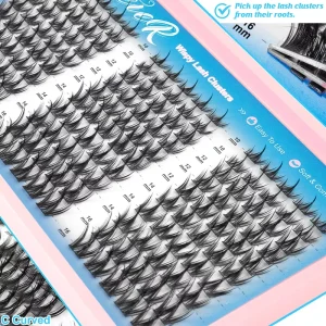 Large Lash Trays Soft Natural Thin Band Wispy Lash Cluster Eyelashes 150PCS C Curl Lash Clusters Diy Lash Clusters