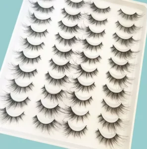 Large Pack Natural False Eyelashes Short Volume One Piece Lashes Self Apply DIY Lash Extension 3D Effect Custom Color