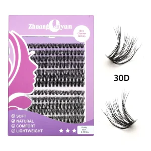 Lash Book, 800 Clusters, Mixed 30D 40D 60D 80D, DIY Segment False Eyelashes, 0.07mm