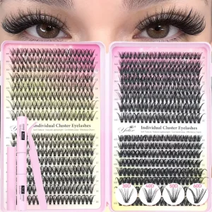 Lash Book Glue Style Eyelashes Large Capacity Mixed Eyelashes Natural Dense Segmented Lashes Long Lasting