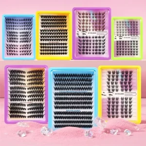 Lash Cluster 5D Fluffy Thick Eyelash Clusters D Curl Wispy Individual Lashes Mix Eyelash Extensions Lash Makeup