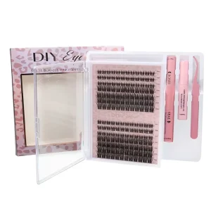 Lash Cluster Book Cat-Eye Wispy Volume Sectioned Lashes C and D Curl Reusable Waterproof