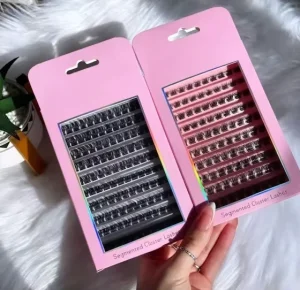 Lash Cluster Kit Custom logo Individual Lashes Cluster Mix Clusters Black Volume Eyelash Clusters D Curl Cluster Lashes