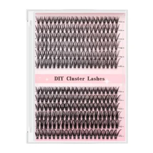 Lash Cluster Kit DIY Segmented Eyelash Set Fluffy Voluminous Lifting Natural Black 8-16mm Synthetic Lashes 240 Pairs