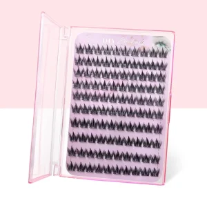Lash Cluster Kit Glue Free Self Adhesive Eyelash Extensions European Segmented Premium Cashmere Fiber 3D Soft Volume 10 Rows