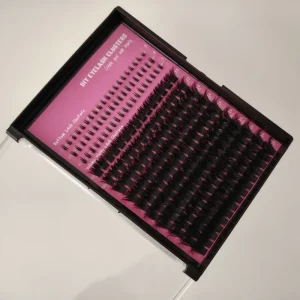 Lash Cluster Kit Thin Band DIY Cluster Eyelashes With Bottom Private Label DIY Fluffy Segment Lashes Clusters Spike