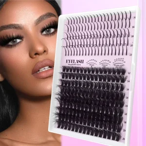 Lash Cluster Kit with Spikes and Bottom Individual Cluster Lash Extensions in Stock Lashes Clusters Kit with Spikes