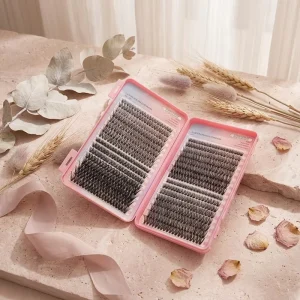 Lash Cluster Oem Private Label Thin Band Natural DIY Cluster Lashes Kit Waterproof Own logo