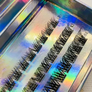 Lash Cluster Press on No Glue Reusable Eye Lashes Cluster No Glue Needed Self Adhesive Lash Clusters