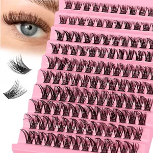 Lash Clusters 120pcs Cluster Lashes 8 16mm Wispy Individual Lashes Extensions Natural Look Lashes D Curl Fluffy Cluster Lashes