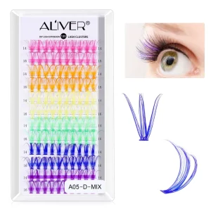 Lash Clusters 120pcs Individual Eyelash Extensions Kit Mixed Lengths Fluffy Wispy Lashes Salon Quality