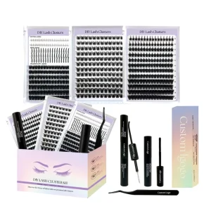 Lash Clusters 3 in 1 Cluster Lashes Set Fluffy and Thick 8MM and up Custom DIY Cluster Eyelashes