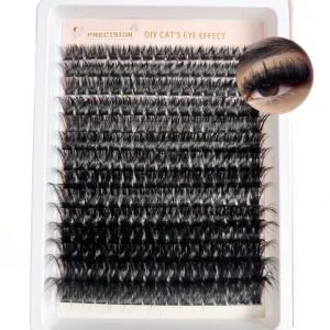 Lash Clusters 300D Thick Long 12 24mm Volume Eyelash Extensions 340pcs Wispy Individual Lashes D Curl Waterproof Synthetic