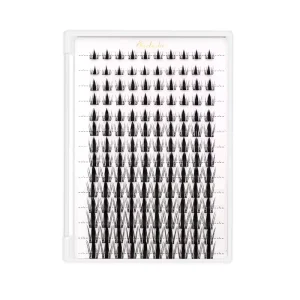 Lash Clusters 300Pcs 40D 0.07MM Curl 9 18MMIX Eyelash Extensions Waterproof Nylon Black Cotton Stalk Semi Hand Made Soft DIY
