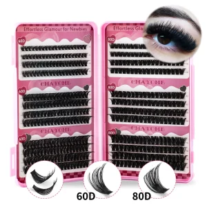 Lash Clusters 480pcs Individual Lashes Eyelash Clusters Natural Look Eyelashes for DIY at Home