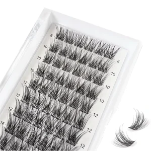 Lash Clusters DIY Eyelash Extensions 0.07 Cruelty Free Vegan 8 16mm Mixed Tray Strong Thin Band Cluster Eyelash