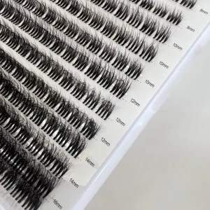 Lash Clusters DIY Lash Extention C D Curl Soft DIY Eyelash Extension Kits Thin Clear Band Pre cut Cluster Lashes