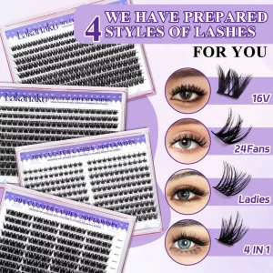 Lash Clusters Eyelash Extensions 8 18mix Eyelashes Wispy Natural Individual Lash Cluster with Spikes
