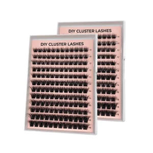 Lash Clusters Fluffy Custom Logo Cluster Wimpern 8-16MM Thin Band Cluster Lashes
