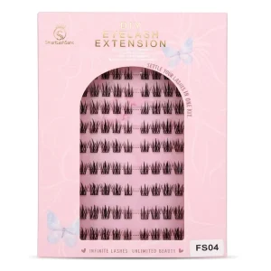 Lash Clusters Fluffy and Full Thick Natural Wispy Style No Glue Required Comfortable Invisible Band for All Day Wear