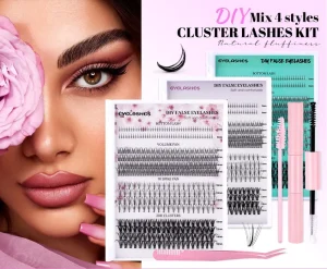 Lash Clusters Individual Cluster Lash Extensions DIY Multi-type Mixed Wispy Tray Bottom Spike Volume Lashes