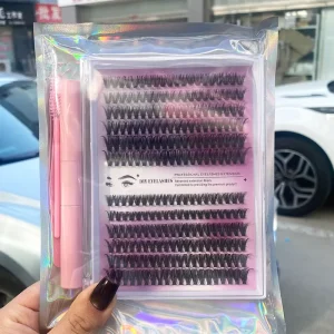 Lash Clusters Kit 30D 50D 80D 100D Bond Seal Synthetic DIY Wispy Volume False Eyelashes Cluster Eyelashes Set Kit