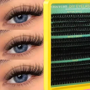 Lash Clusters Kit Wispy Eyelash Kit C Curl DIY Eyelashes Natural Cluster Lash Bond and Seal Lash Glue Tweezers