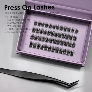 Lash Clusters Private Label Press on Cluster Lash Custom Cardboard Acrylic Magnetic Box 7 15 Days Waterproof ISO EU