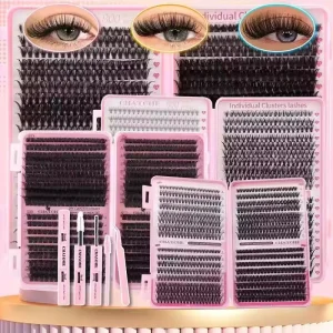 Lash Clusters Vendor 8D Fluffy DIY Cluster Eyelashes 8 20mm Russian D Curl Thick and Reusable Dramatic Lashes