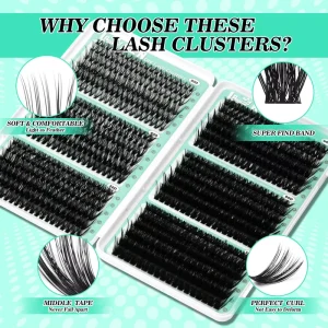 Lash Clusters Wispy Cluster Eyelash Extensions Individual Lashes DIY Cluster Lashes Extension Soft Comfortable Eyelash Clusters