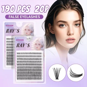Lash Extension Kit 20P Single and Tuft Lashes Scalloped Lash Segment Supplies Handmade Lashes