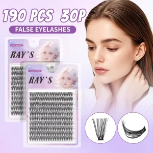 Lash Extension Kit 30P Single and Tuft Lashes Scalloped Lash Segment Supplies Handmade Lashes