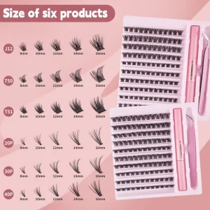 Lash Extension Kit Individual Cluster Lashes With Bond and Seal Vendor Supply Custom Logo Private Label