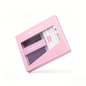 Lash Extension Kit Individual Lashes Clusters Wispy Fluffy DIY Eyelash Extensions Kit With Tweezers and Lash Bond and Seal