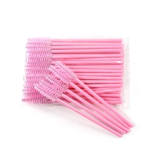 Lash Extension Supplies Products Mascara Wands Pink Disposable Spoolies Lash Cleansing Brush Glitter Eyelash Brush
