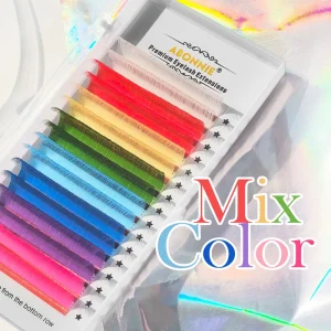Lash Extensions 03 Colored Lashes Colored Eye Lashes Tray Mixed Colored Lash Extension Trays