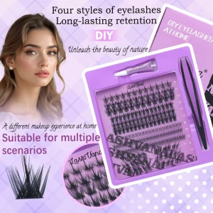 Lash Extensions Trustworthy Synthetic Hair 3D Eyelashes Reusable Realistic Unique Style Half Lash Angled Flare Design