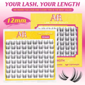 Lash Extensions at Home Knot free Long Lasting 0.03mm Ultra thin Band Manga Natural Lightweight Cluster Lashes