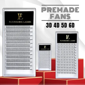 Lash Factory Price Premade Fans Korean PBT FIBERS Short Root 3D 4D 5D 6D Premade Volume Eyelash Fans