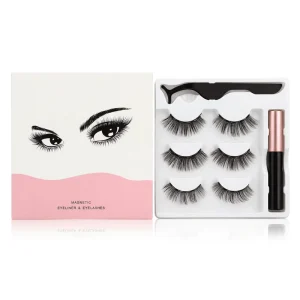 Lash Magnetic Kit Lashes Magnetic Eyelashes Natural Look Magnetic Eyeliner Tweezers Faux Mink OEM Private Label