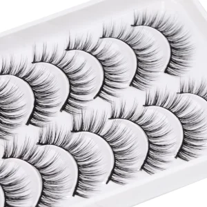 Lash Supplies Private Label Matte Vegan Full Strip Eye Lashes Custom Packaging Fluffy Faux Mink Eyelashes