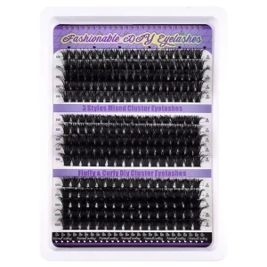 Lash Trays Fluffy Lash Clusters Kit Customizable Clusters Lashes Kits Tipo Libro False Eyelashes Lash Cluster Kit