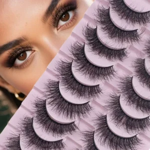 Lash Vendors Fluffy Strip Eyelashes Black Band Voluminous Curly 10 Pairs Pack Free Samples Full Strip Eyelashes