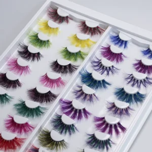 Lash with Colorful Lashes Purple Details Custom Mink Color Lashes Color Eyelashes