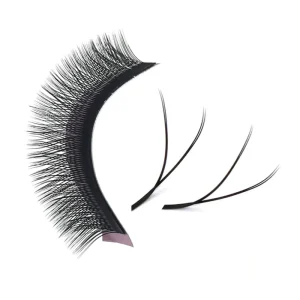 LashPlus Supplier Customization W V Y Shape Volume Extension Individual False Eyelashes 0.07mm Lashes Silk Eyelash