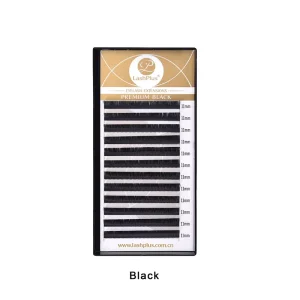 LashPlus Supplier Individual Lashes Extensions J B I M LC LB LD Curl Cashmere Matte Black Fluffy Mixed Length Lash Tray Eyelash